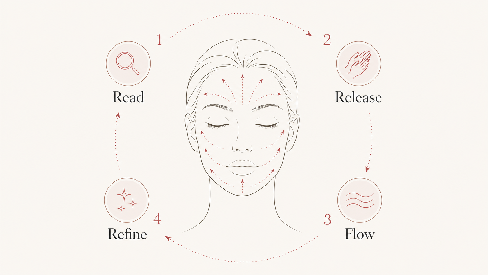 Infographic showing a four-step Bangkok microclimate skin check