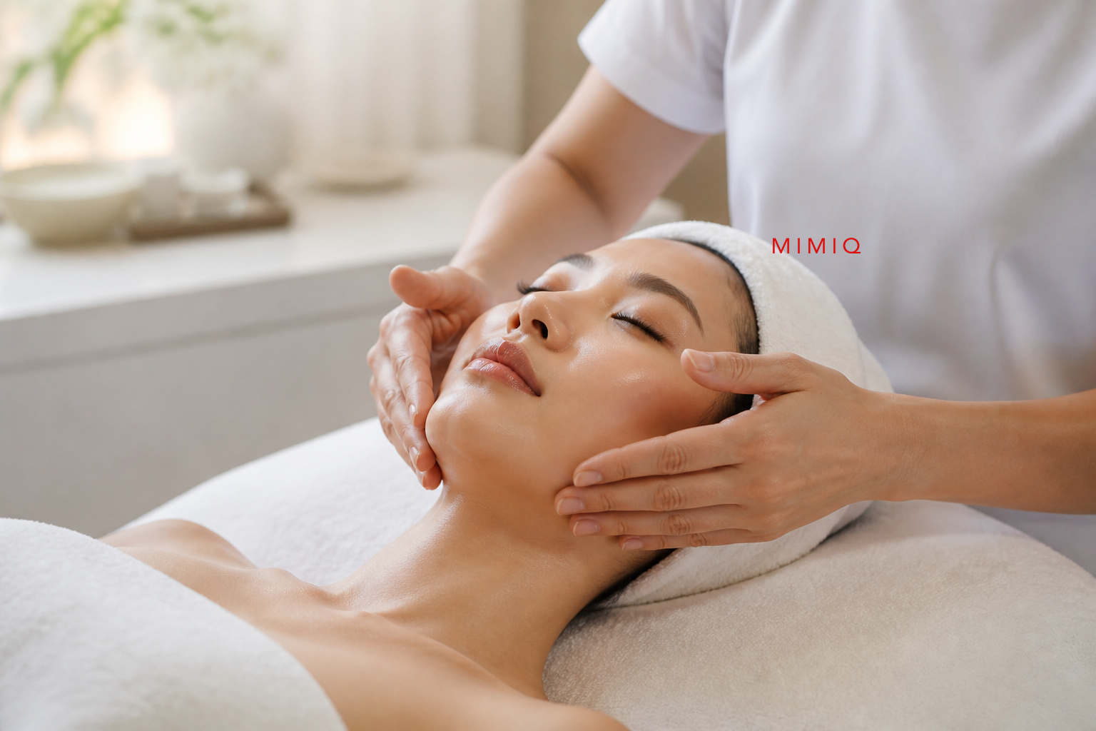 MIMIQ therapist performing a treatment related to facial consultation