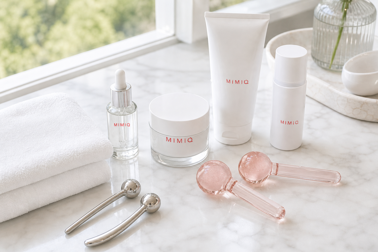 MIMIQ tools and towels for cooling face workout Bangkok