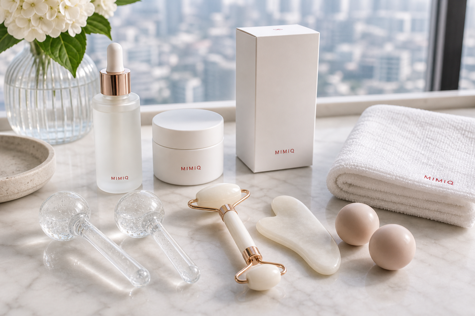 MIMIQ tools and towels for face gym Bangkok