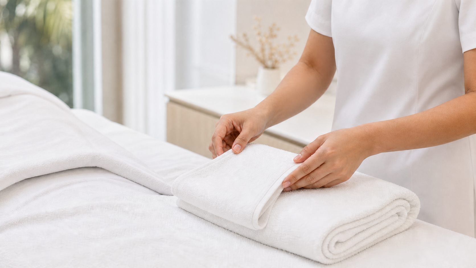Clean MIMIQ treatment setting prepared for a gentle facial fascia face workout