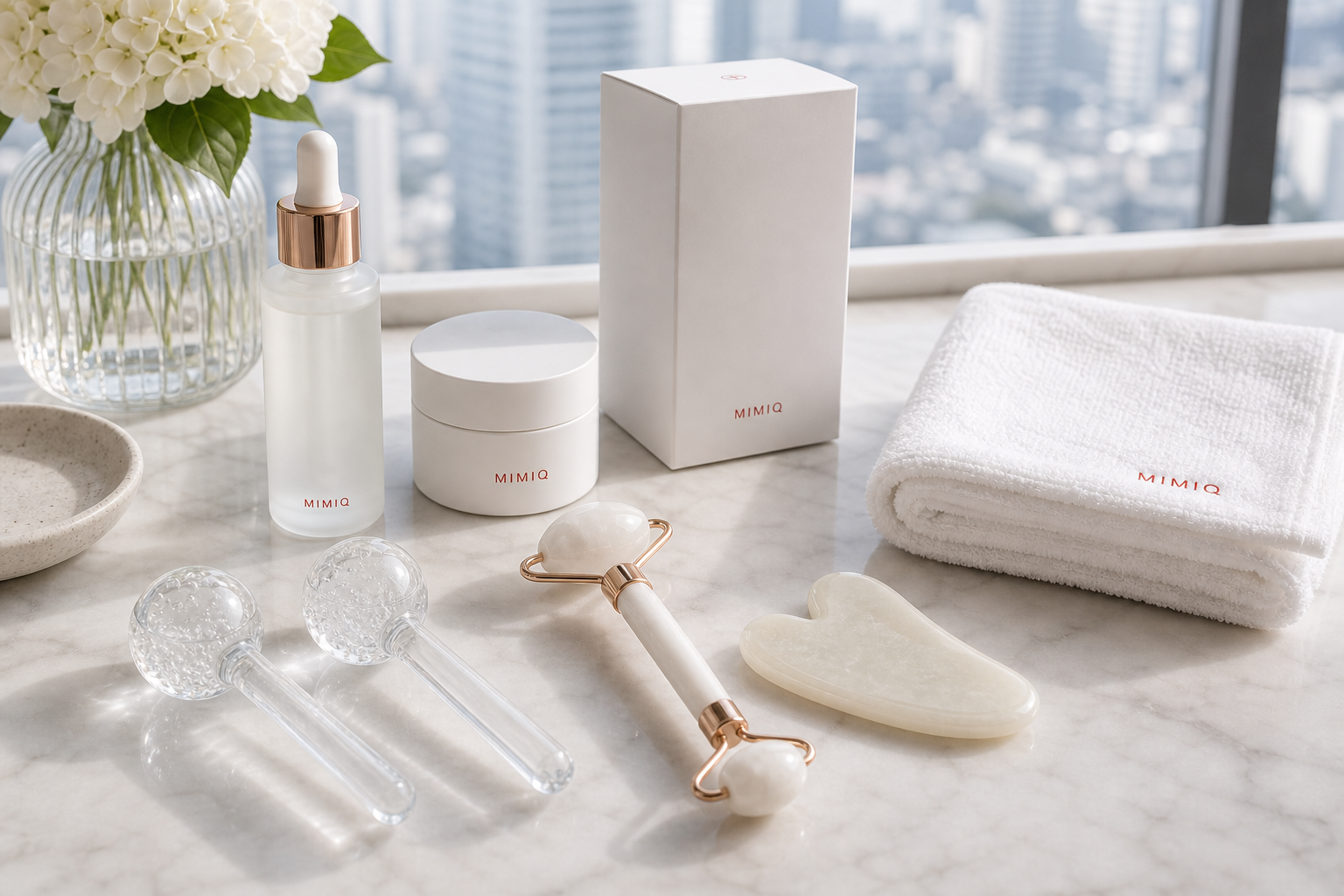 MIMIQ tools and towels for gua sha facial Sukhumvit