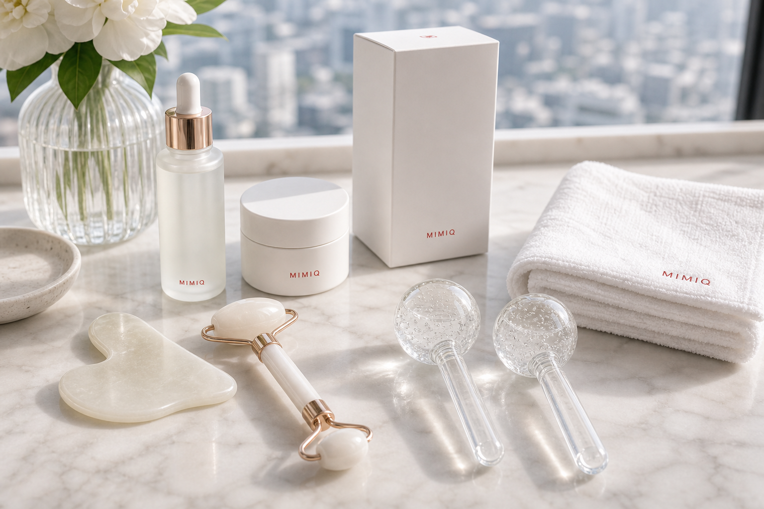 MIMIQ tools and towels for head massage facial Bangkok
