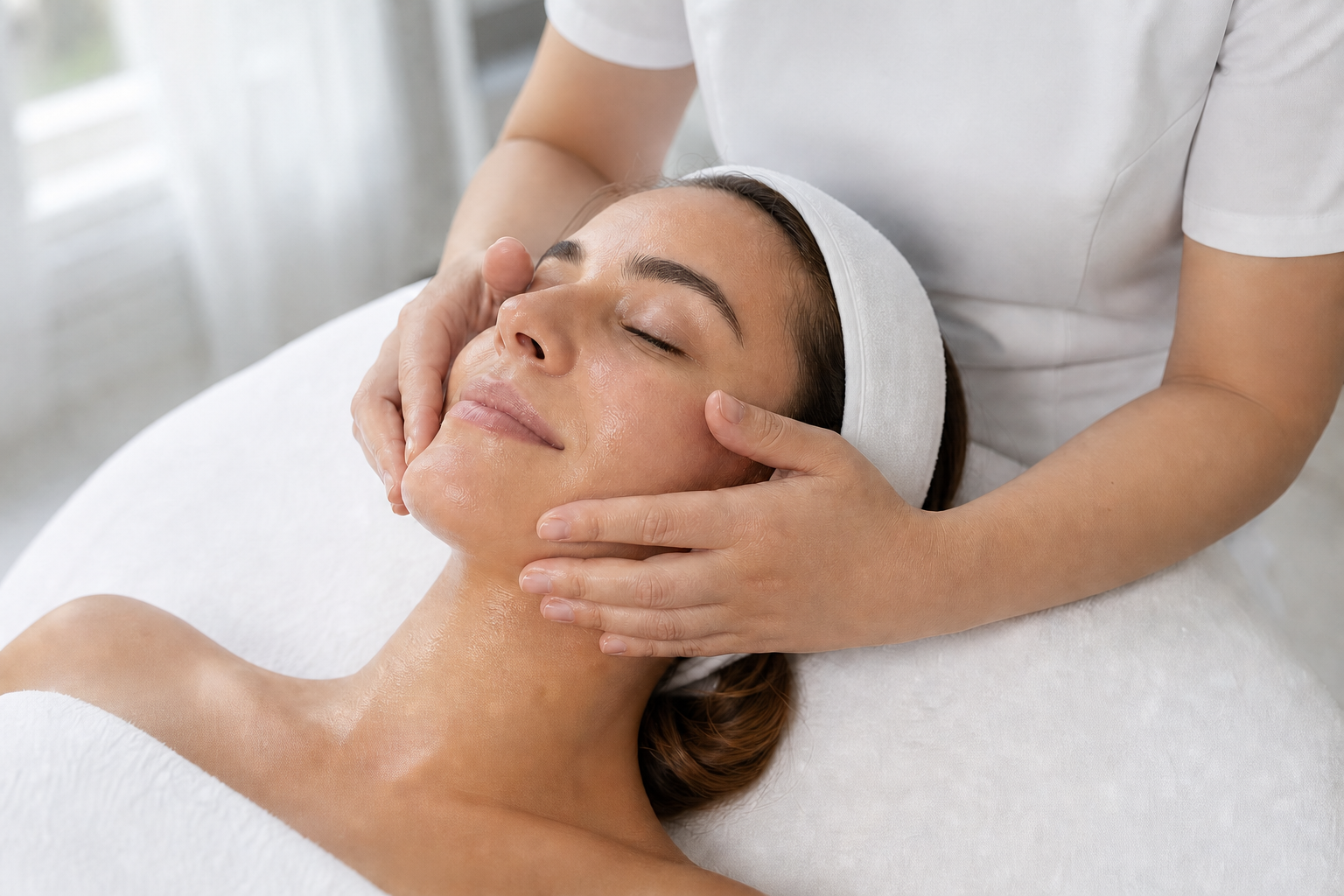 Relaxing classic facial massage at MIMIQ Bangkok