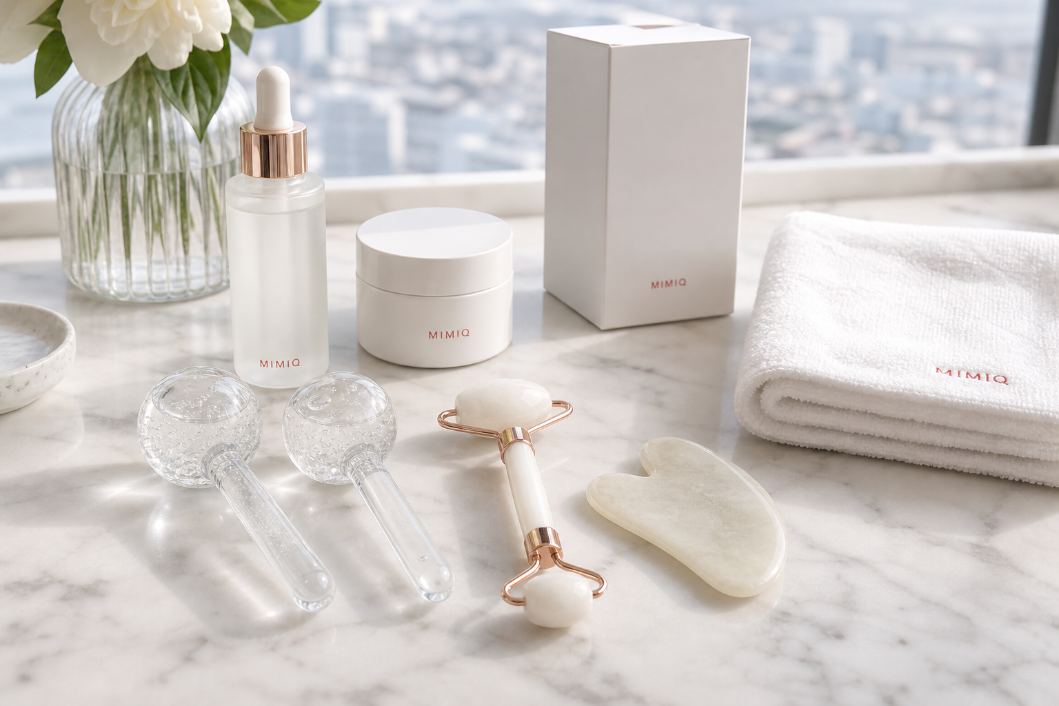 MIMIQ tools and towels for kobido face massage Bangkok
