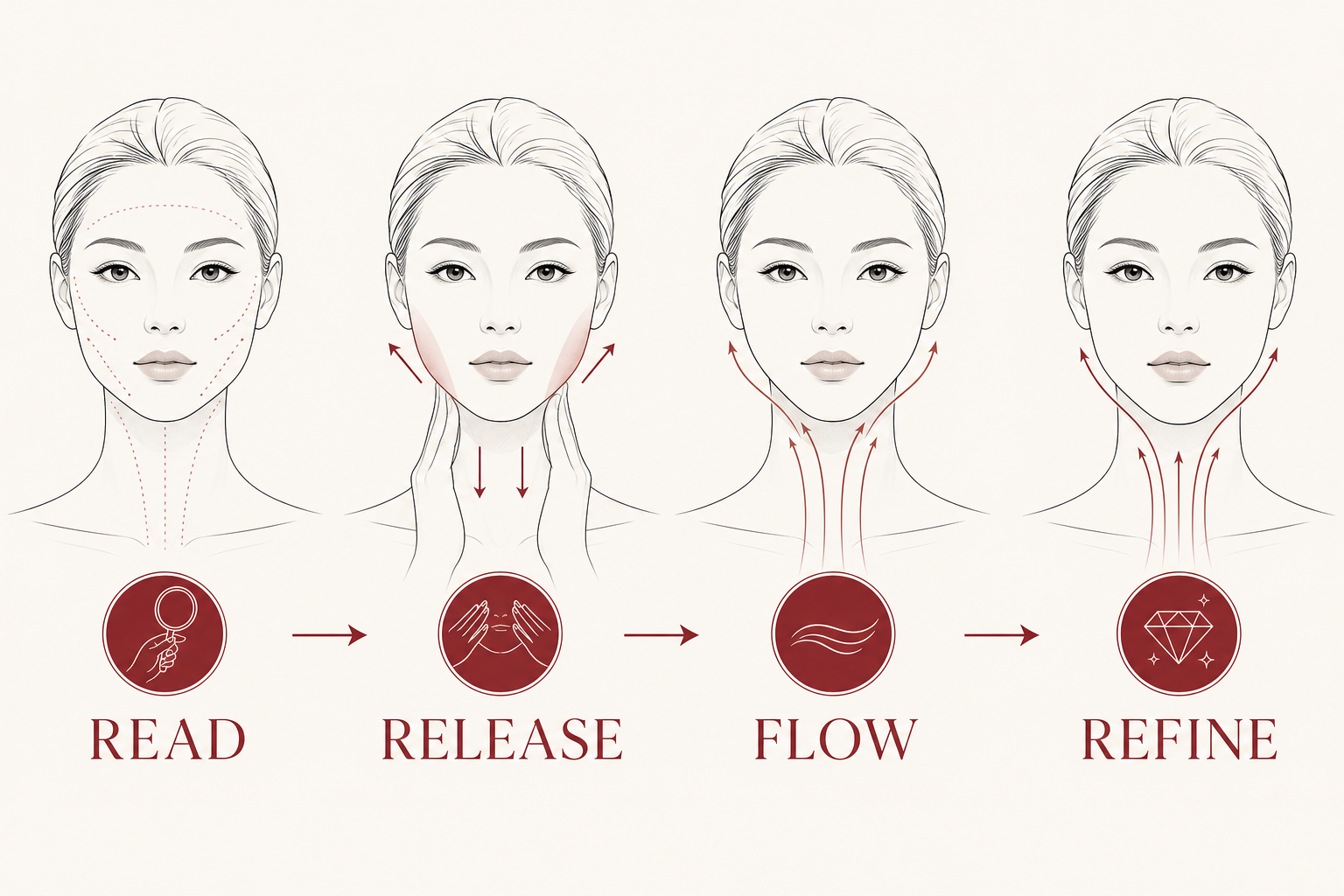 Infographic showing four safety gates before professional jaw release