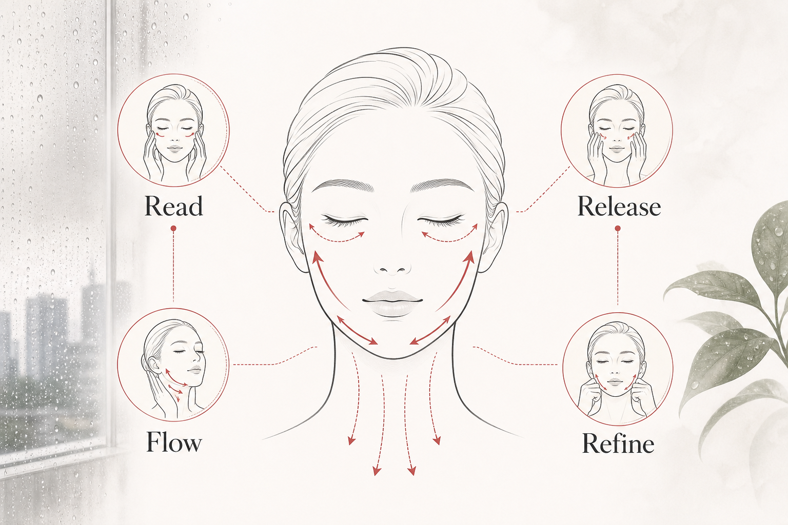MIMIQ infographic showing a four-step monsoon commute skincare reset