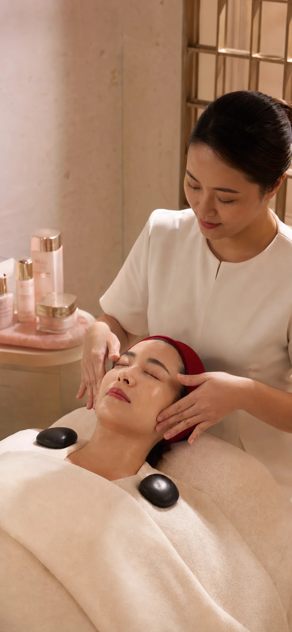 Iconic Glow by Dior private cabin facial with hot stones at MIMIQ Bangkok
