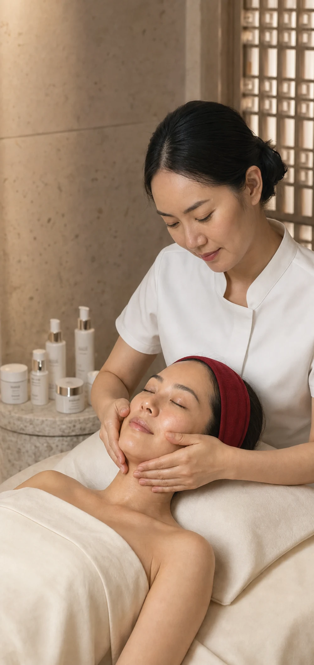 Signature Sculpt by IOMA Paris private cabin facial at MIMIQ Bangkok